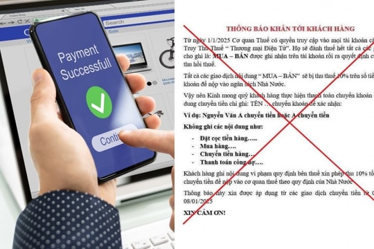 Thông tin thu thuế 10% giao dịch thương mại điện tử là giả mạo