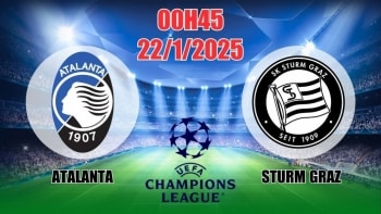 Nhận định C1 Atalanta vs Sturm Graz (00h45, 22/1) vòng bảng Champions League 2025: Chủ nhà thắng cách biệt
