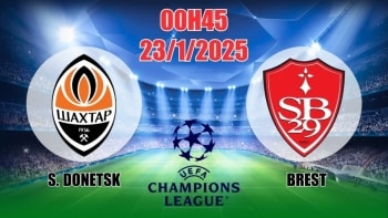 Nhận định C1 Shakhtar Donetsk vs Brest (00h45, 22/1) bóng đá Champions League 2025: Sức bật sân nhà