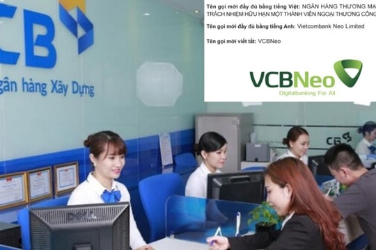 Về với Vietcombank, Ngân hàng Xây dựng (CB) đổi tên thành VCBNeo