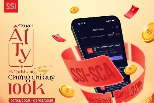 Chứng khoán SSI tung ưu đãi lớn, tặng chứng chỉ quỹ SSI-SCA cho khách hàng mới
