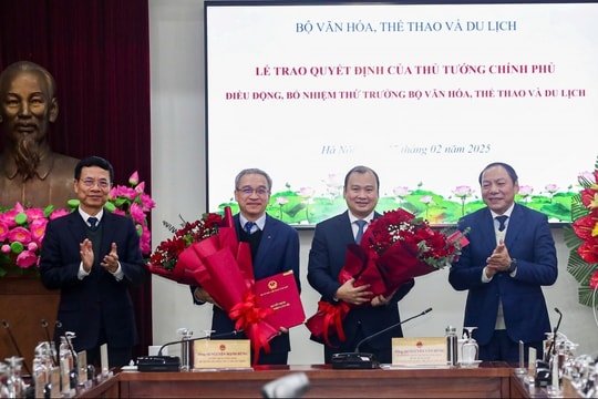 Trao quyết định bổ nhiệm Thứ trưởng Bộ Văn hóa, Thể thao và Du lịch