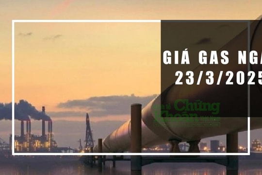 Giá gas hôm nay 23/3/2025: Đồng loạt giảm, xu hướng tháng tới sẽ ra sao?