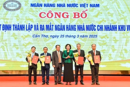 Thành lập Ngân hàng Nhà nước chi nhánh Khu vực 14, trụ sở tại Cần Thơ