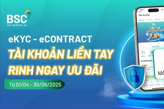 Nhiều bất ngờ khi mở tài khoản trực tuyến tại Chứng khoán BSC