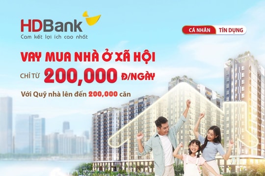 Vay mua nhà ở xã hội chỉ 200.000 đồng mỗi ngày tại một ngân hàng