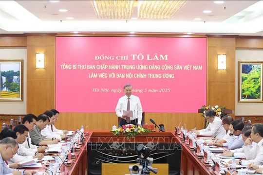 Tổng Bí thư Tô Lâm: Công tác nội chính phải hướng mục tiêu giữ vững ổn định để phát triển đất nước