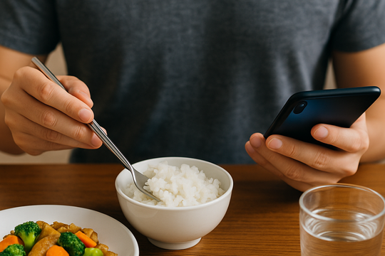 Vừa ăn vừa xem điện thoại: Thói quen gây hại cho tiêu hóa?