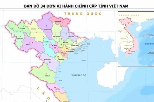 Bản đồ Việt Nam 34 tỉnh thành chi tiết mới nhất 2025