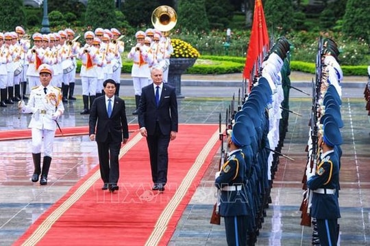 Chủ tịch nước Lương Cường chủ trì lễ đón Tổng thống Lithuania thăm chính thức Việt Nam