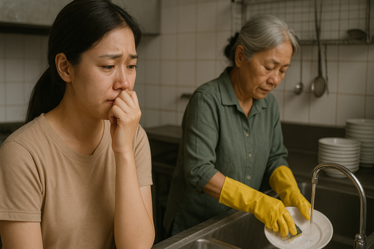 Tôi nghẹn lòng khi ngắm tấm lưng còng của mẹ!