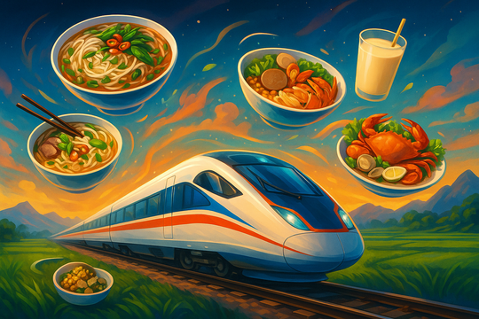 Đường sắt cao tốc Bắc Nam – Chuyến tàu mang theo hương vị đất Việt