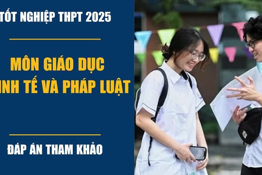 Đề thi, đáp án 24 mã đề môn Giáo dục kinh tế và pháp luật thi tốt nghiệp THPT năm 2025 nhanh và chính xác nhất