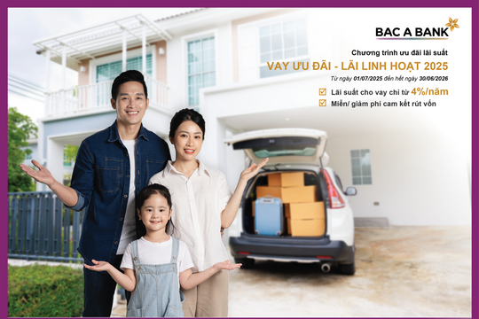 “Vay ưu đãi, lãi linh hoạt 2025” - giải pháp tài chính tối ưu từ BAC A BANK