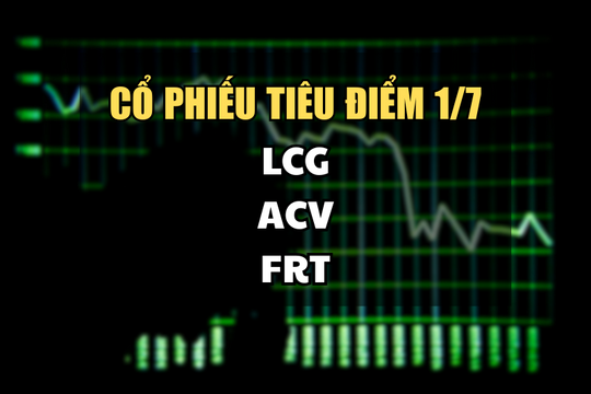 Cổ phiếu tiêu điểm hôm nay 1/7: ACV, LCG, FRT