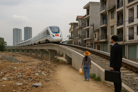 Những xã nào của Hà Nội gấp rút giải phóng mặt bằng đón đường sắt cao tốc Bắc-Nam đi qua?