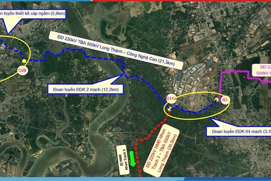 Ngân hàng nào sẽ thu xếp hơn 1.500 tỷ đồng cho Dự án Đường dây 220kV TBA 500kV Long Thành - Công nghệ cao?