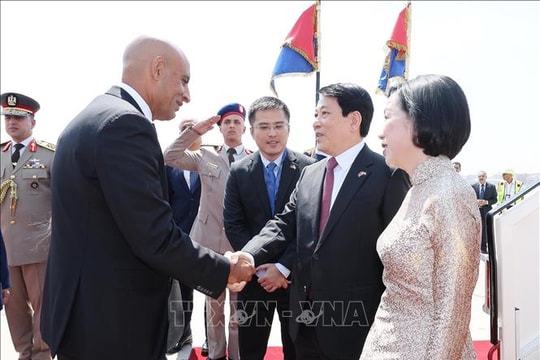 Chủ tịch nước Lương Cường bắt đầu chuyến thăm cấp Nhà nước Cộng hòa Ai Cập