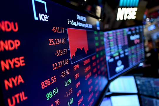 Chứng khoán Mỹ phủ sắc đỏ do lo ngại đình lạm quay trở lại