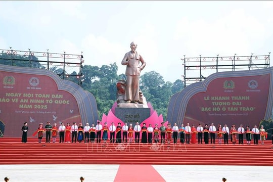 Tổng Bí thư Tô Lâm dự Lễ khánh thành Tượng đài Bác Hồ ở Tân Trào