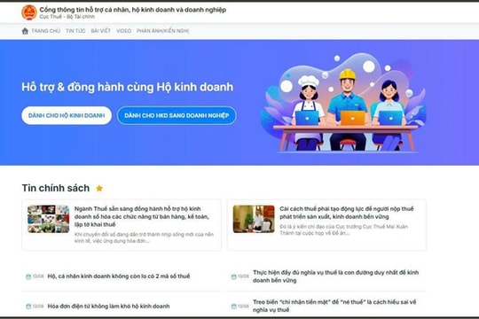 Ngành thuế ra mắt công cụ số giúp cá nhân, hộ kinh doanh dễ nộp thuế