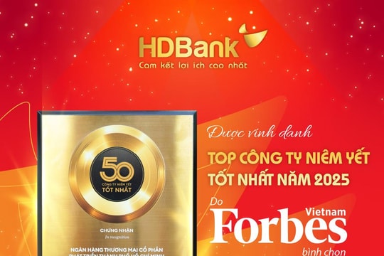 HDBANK vào top 50 doanh nghiệp niêm yết tiêu biểu nhất 2025