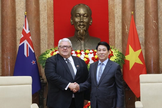 Chủ tịch nước Lương Cường tiếp Chủ tịch Quốc hội New Zealand