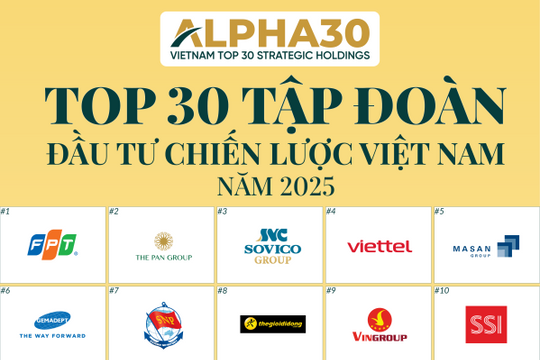 GELEX thuộc Top 30 Tập đoàn Đầu tư Chiến lược Việt Nam năm 2025 (ALPHA30)