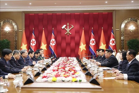 Tổng Bí thư Tô Lâm hội đàm với Tổng Bí thư, Chủ tịch Quốc vụ Triều Tiên Kim Jong Un