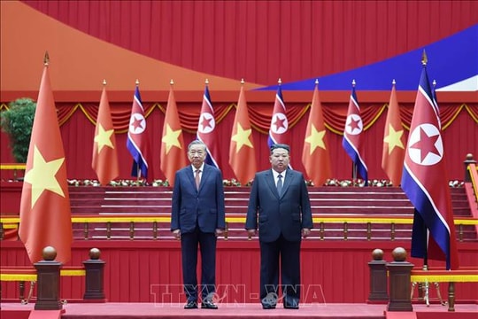 Lễ đón Tổng Bí thư Tô Lâm thăm cấp Nhà nước Cộng hòa Dân chủ Nhân dân Triều Tiên