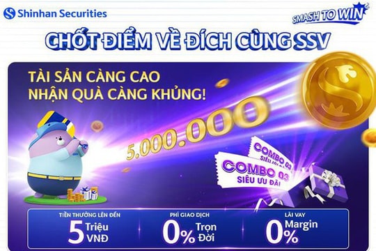 Chứng khoán Shinhan tung ưu đãi tiền mặt và miễn phí giao dịch trọn đời