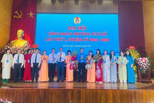 Đại hội lần thứ I, nhiệm kỳ 2025-2030 Công đoàn Phường Tây Hồ thành công tốt đẹp