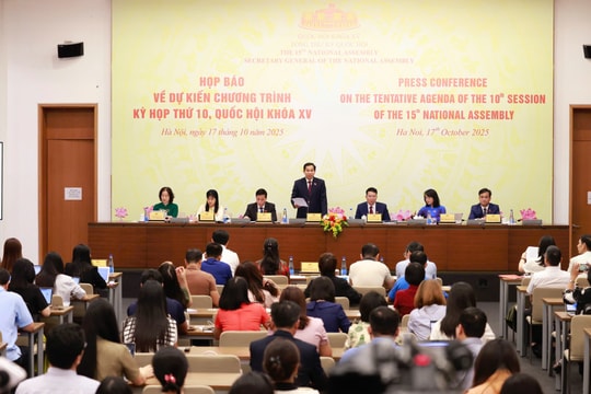 Kỳ họp thứ 10, Quốc hội khóa XV chính thức khai mạc vào sáng ngày 20/10