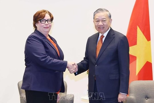 Tổng Bí thư Tô Lâm tiếp Chủ tịch Đảng Cộng sản Phần Lan Tiina Sandberg