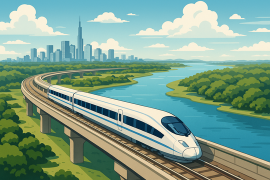 Vingroup hé lộ kế hoạch xây dựng tuyến đường sắt cao tốc 10 tỷ đô kết nối TP.HCM - Cần Giờ trong 12 phút