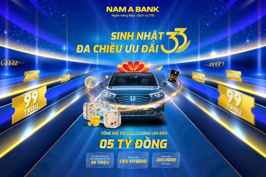 Cơ hội trúng Honda CR-V Hybrid cùng Nam A Bank nhân dịp sinh nhật lần thứ 33