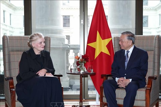 Tổng Bí thư Tô Lâm tiếp lãnh đạo một số tập đoàn, tổ chức tài chính quốc tế