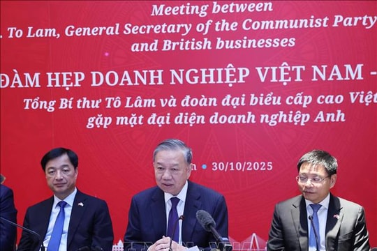 Tổng Bí thư Tô Lâm dự Tọa đàm Doanh nghiệp Việt Nam - Anh