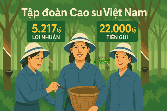 Tập đoàn Cao su Việt Nam gửi ngân hàng gần 22.000 tỷ đồng