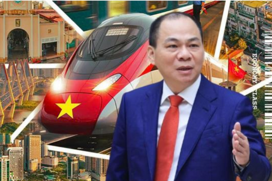 Dự án đường sắt cao tốc hơn 143.000 tỷ đồng của tỷ phú Phạm Nhật Vượng tiến thêm một bước quan trọng