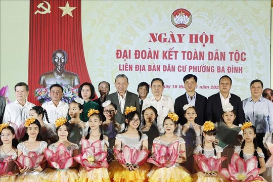 Tổng Bí thư Tô Lâm dự Ngày hội Đại đoàn kết dân tộc tại phường Ba Đình, Hà Nội