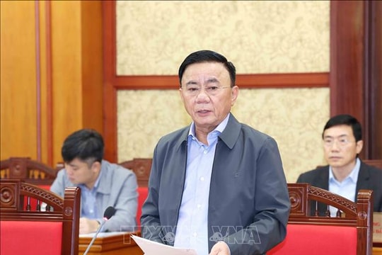 Phiên họp Thường trực Tiểu ban Tổ chức phục vụ Đại hội XIV của Đảng