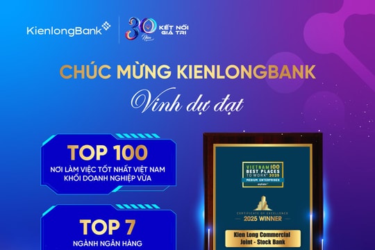KienlongBank được vinh danh là “Nơi làm việc tốt nhất Việt Nam 2025”