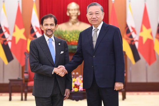 Tổng Bí thư Tô Lâm tiếp Quốc vương Brunei Darussalam Haji Hassanal Bolkiah