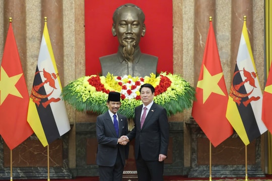 Chủ tịch nước Lương Cường chủ trì lễ đón chính thức Quốc vương Brunei