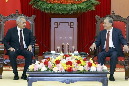 Tổng Bí thư Tô Lâm tiếp Thư ký Hội đồng An ninh Liên bang Nga