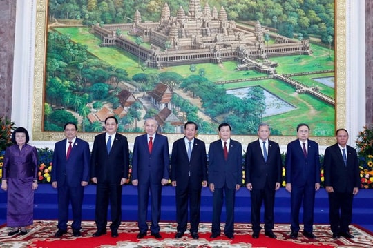 Tổng Bí thư Tô Lâm đồng chủ trì Cuộc gặp giữa Người đứng đầu ba Đảng Việt Nam - Campuchia - Lào