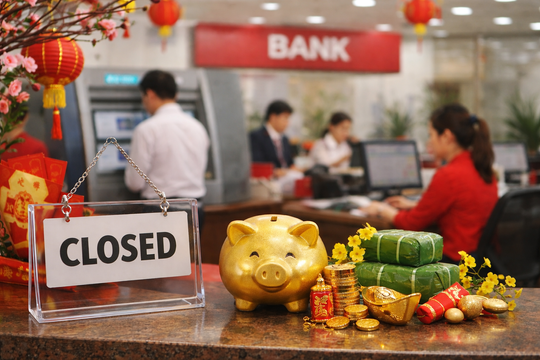 Ngân hàng công bố lịch nghỉ Tết, nhiều giao dịch vẫn hoạt động xuyên lễ
