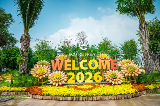 Ecopark tràn ngập sắc hoa tại các đại đô thị khắp 3 miền dịp Tết Bính Ngọ 2026
