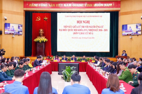 Tổng Bí thư Tô Lâm dự Hội nghị tiếp xúc giữa cử tri với người ứng cử đại biểu Quốc hội khóa XVI tại Hà Nội
